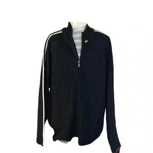 Y2K, vtg Chunky knit cable zip ,sweater,jacket,NEW ,blue,preppy